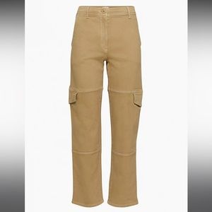 Aritzia Wilfred Free Maeve Cargo Pants in Taupe Beige Size 12